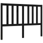 vidaXL Estructura cama de matrimonio con cabecero madera maciza negro