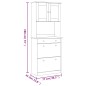vidaXL Aparador alto ALTA madera maciza de pino blanco 77x35x188 cm vidaXL Aparador alto ALTA madera maciza de pino blanco 77x35x188 cm