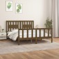 vidaXL Estructura cama con cabecero madera pino marrón miel 150x200cm vidaXL Estructura cama con cabecero madera pino marrón miel 150x200cm