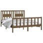 vidaXL Estructura cama con cabecero madera pino marrón miel 150x200cm vidaXL Estructura cama con cabecero madera pino marrón miel 150x200cm