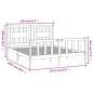 vidaXL Estructura cama con cabecero madera pino marrón miel 150x200cm vidaXL Estructura cama con cabecero madera pino marrón miel 150x200cm