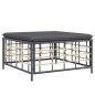 vidaXL Juego de muebles de jardín 6 pzas cojines antracita ratán PE vidaXL Juego de muebles de jardín 6 pzas cojines antracita ratán PE