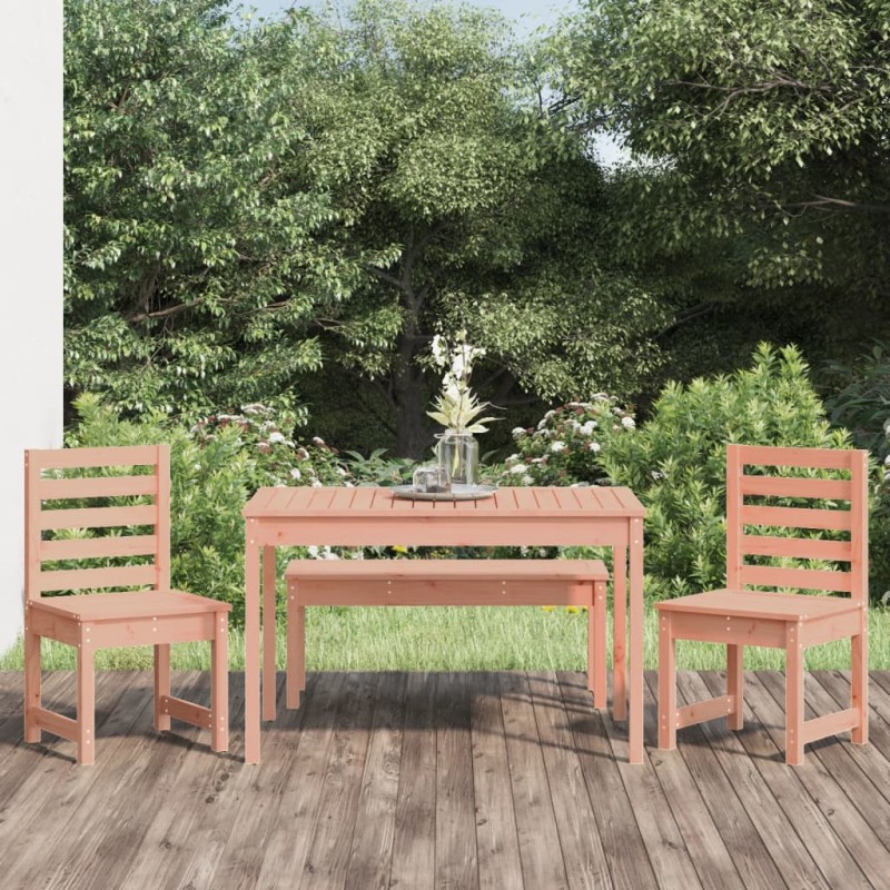 vidaXL Juego de comedor para jardín 4 pzas madera maciza abeto Douglas vidaXL Juego de comedor para jardín 4 pzas madera maciza abeto Douglas