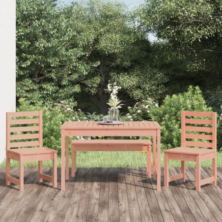 vidaXL Juego de comedor para jardín 4 pzas madera maciza abeto Douglas