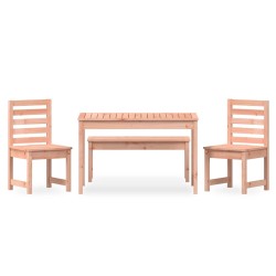 vidaXL Juego de comedor para jardín 4 pzas madera maciza abeto Douglas