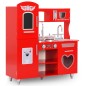 vidaXL Cocinita de juguete MDF roja 80x31x89 cm vidaXL Cocinita de juguete MDF roja 80x31x89 cm