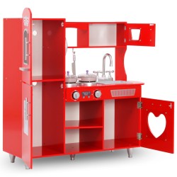 vidaXL Cocinita de juguete MDF roja 80x31x89 cm 