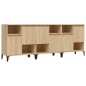 vidaXL Aparadores 3 uds madera contrachapada roble Sonoma 60x35x70 cm vidaXL Aparadores 3 uds madera contrachapada roble Sonoma 60x35x70 cm