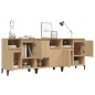 vidaXL Aparadores 3 uds madera contrachapada roble Sonoma 60x35x70 cm vidaXL Aparadores 3 uds madera contrachapada roble Sonoma 60x35x70 cm