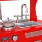 vidaXL Cocinita de juguete MDF roja 80x31x89 cm vidaXL Cocinita de juguete MDF roja 80x31x89 cm