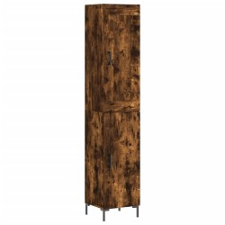 vidaXL Aparador de madera contrachapada roble ahumado 34,5x34x180 cm