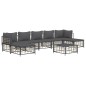 vidaXL Juego de muebles de jardín 8 pzas y cojines ratán PE antracita vidaXL Juego de muebles de jardín 8 pzas y cojines ratán PE antracita