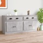 vidaXL Aparadores 2 piezas madera contrachapada gris Sonoma