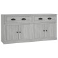 vidaXL Aparadores 2 piezas madera contrachapada gris Sonoma