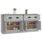 vidaXL Aparadores 2 piezas madera contrachapada gris Sonoma