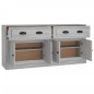 vidaXL Aparadores 2 piezas madera contrachapada gris Sonoma