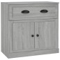 vidaXL Aparadores 2 piezas madera contrachapada gris Sonoma