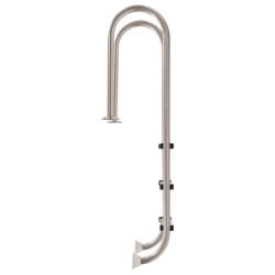 vidaXL Escalera de piscina 3 peldaños acero inoxidable 304 120 cm