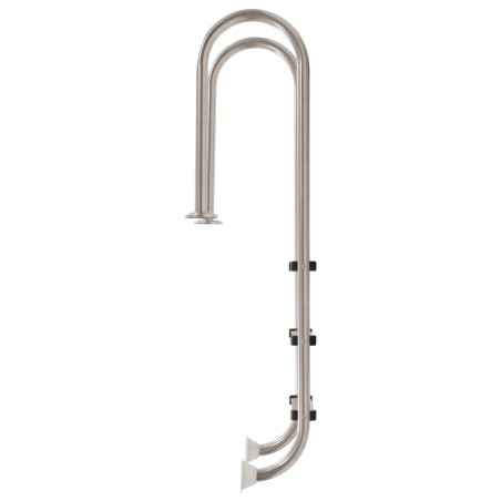 vidaXL Escalera de piscina 3 peldaños acero inoxidable 304 120 cm