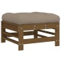 vidaXL Juego muebles jardín 7 pzas y cojines madera maciza marrón miel vidaXL Juego muebles jardín 7 pzas y cojines madera maciza marrón miel