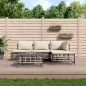 vidaXL Juego de muebles de jardín 5 pzas cojines antracita ratán PE vidaXL Juego de muebles de jardín 5 pzas cojines antracita ratán PE