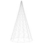 vidaXL Árbol de Navidad en asta bandera 1400 LED blanco cálido 500cm vidaXL Árbol de Navidad en asta bandera 1400 LED blanco cálido 500cm