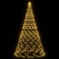 vidaXL Árbol de Navidad en asta bandera 1400 LED blanco cálido 500cm vidaXL Árbol de Navidad en asta bandera 1400 LED blanco cálido 500cm