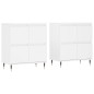 vidaXL Aparadores 2 piezas madera contrachapada blanco vidaXL Aparadores 2 piezas madera contrachapada blanco