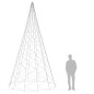 vidaXL Árbol de Navidad en asta bandera 1400 LED blanco cálido 500cm vidaXL Árbol de Navidad en asta bandera 1400 LED blanco cálido 500cm