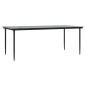 vidaXL Set comedor jardín 9 pzas y cojines acero ratán sintético negro vidaXL Set comedor jardín 9 pzas y cojines acero ratán sintético negro
