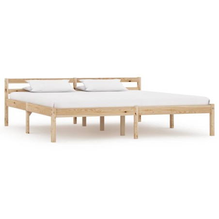 vidaXL Estructura de cama de madera maciza de pino 160x200 cm