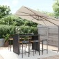 vidaXL Mesa bar y taburetes jardín 7 pzas madera acacia ratán PE negro vidaXL Mesa bar y taburetes jardín 7 pzas madera acacia ratán PE negro