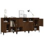 vidaXL Aparadores 3 uds madera contrachapada marrón roble 60x35x70 cm vidaXL Aparadores 3 uds madera contrachapada marrón roble 60x35x70 cm