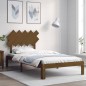 vidaXL Estructura cama y cabecero madera maciza marrón miel 100x200 cm vidaXL Estructura cama y cabecero madera maciza marrón miel 100x200 cm