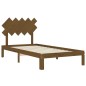 vidaXL Estructura cama y cabecero madera maciza marrón miel 100x200 cm vidaXL Estructura cama y cabecero madera maciza marrón miel 100x200 cm