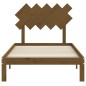 vidaXL Estructura cama y cabecero madera maciza marrón miel 100x200 cm vidaXL Estructura cama y cabecero madera maciza marrón miel 100x200 cm