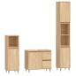 vidaXL Set de muebles de baño 3 pzas madera contrachapada roble Sonoma vidaXL Set de muebles de baño 3 pzas madera contrachapada roble Sonoma