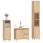 vidaXL Set de muebles de baño 3 pzas madera contrachapada roble Sonoma vidaXL Set de muebles de baño 3 pzas madera contrachapada roble Sonoma