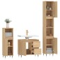 vidaXL Set de muebles de baño 3 pzas madera contrachapada roble Sonoma vidaXL Set de muebles de baño 3 pzas madera contrachapada roble Sonoma