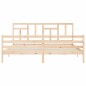 vidaXL Estructura de cama de matrimonio con cabecero madera maciza