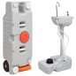 vidaXL Juego de lavabo y depósito de agua portátil para camping vidaXL Juego de lavabo y depósito de agua portátil para camping
