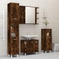 vidaXL Set de muebles de baño 4 piezas madera contrachapada roble humo vidaXL Set de muebles de baño 4 piezas madera contrachapada roble humo