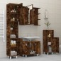 vidaXL Set de muebles de baño 4 piezas madera contrachapada roble humo vidaXL Set de muebles de baño 4 piezas madera contrachapada roble humo