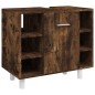 vidaXL Set de muebles de baño 4 piezas madera contrachapada roble humo vidaXL Set de muebles de baño 4 piezas madera contrachapada roble humo