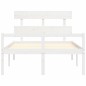 vidaXL Cama para personas mayores con cabecero madera maciza blanco vidaXL Cama para personas mayores con cabecero madera maciza blanco