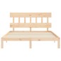 vidaXL Estructura de cama de matrimonio con cabecero madera maciza vidaXL Estructura de cama de matrimonio con cabecero madera maciza