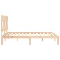 vidaXL Estructura de cama de matrimonio con cabecero madera maciza vidaXL Estructura de cama de matrimonio con cabecero madera maciza