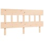 vidaXL Estructura de cama de matrimonio con cabecero madera maciza vidaXL Estructura de cama de matrimonio con cabecero madera maciza