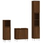 vidaXL Set de muebles baño 3 pzas madera contrachapada roble marrón vidaXL Set de muebles baño 3 pzas madera contrachapada roble marrón