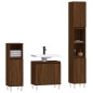 vidaXL Set de muebles baño 3 pzas madera contrachapada roble marrón vidaXL Set de muebles baño 3 pzas madera contrachapada roble marrón
